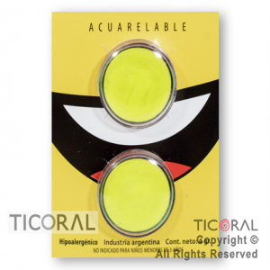 MAQUILLAJE ARTISTICO FLUO AMARILLO AMARILLO (BLISTER X 2 UNID - 4 GR) (PACK X 3 BLISTERS)